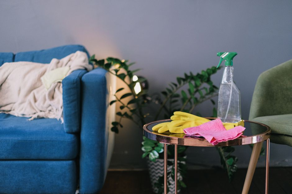 Sparkling clean living room after a professional house cleaning